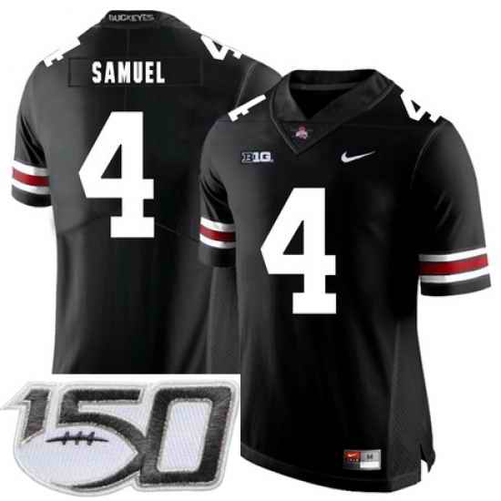 Ohio State Buckeyes 4 Curtis Samuel Black Nike College Football Stitched 150th Anniversary Patch Jersey
